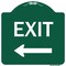 Signmission Exit With Left Arrow Heavy-Gauge Aluminum Architectural Sign, 18" H, 18" L, GW-1818-9843 A-DES-GW-1818-9843 - alternate 1